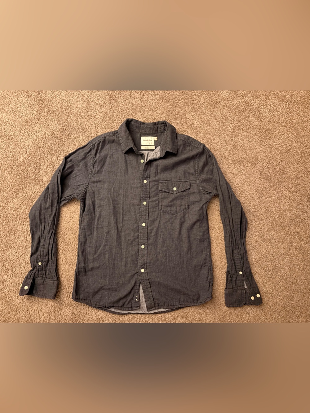 Goodfellow & Co Charcoal Button-Up Shirt